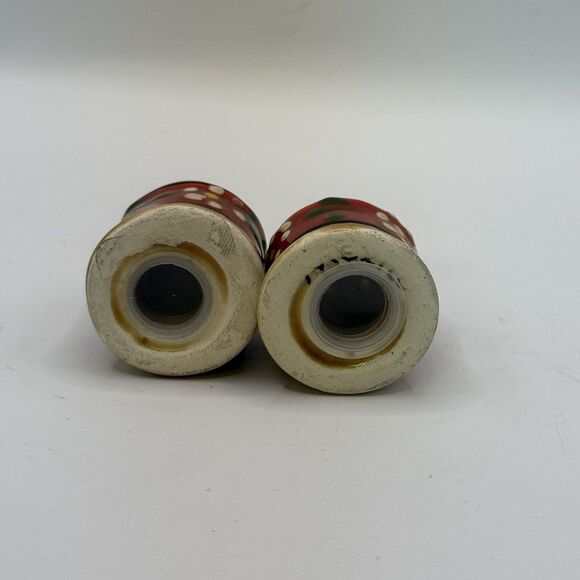 MEXICO Q Art Pottery Ceramica Salt & Pepper Shaker & Bowl Hand Painted - Picture 3 of 9